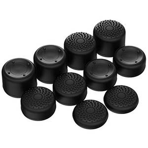 lot 14138 image: PlayVital 10-Pack Pro Thumb Grips for Xbox Series XS, OneElite  Ergonomic FPS Joystick Caps, 3 Height Convex and Concave  for ps5, Edge, Switch 2 Pro Controller  Raised Dots and Studded Design, Black