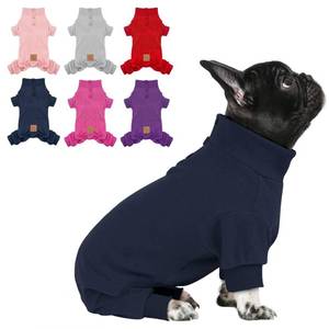 lot 14142 image: cyeollo Fleece Dog Pajamas Warm Dog Coats for Small Dogs, Burgundy, S