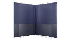lot 14143 image: Izzyfts Folder 6-Pocket, Water Resistant, Patented Tear-Resistant, Flexible Plastic, Proudly Made in USA, Binder Substitute (IZZ-6-53 Navy Blue)