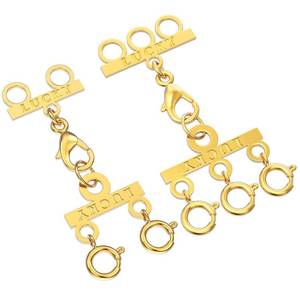 lot 14145 image: Qulltk Necklace Layering Clasp, Gold and Silver Plated Necklace Connectors for Multiple Necklaces Seperator Clasp for Layered Look