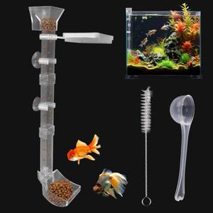 lot 14212 image: Shrimp Feeding Tube and Dish Set,Aquarium Fish Feeder Tube Kit,Clear Shrimp Feeder Fish Tank Feeding Supplies with Feeding Ring Cleaning Brush for Fish Tank Aquarium Feeding Dish