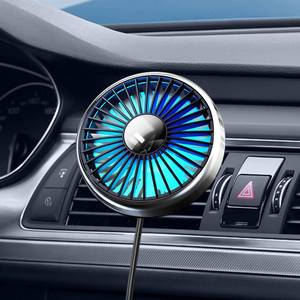 lot 14246 image: DICMKY USB Car Ven Fan with Color Light, 360°Rotatable Mini Portable Clip on Fans that Blow Cold Air, Car Ac Air Vent Booster Fan Small Cooler Cooling Fan for Vehicle, Van, Truck, SUV, Rv, Utv Cab
