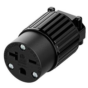 lot 14247 image: NEMA 6-15R and NEMA 6-20R 2 in 1 Female Plug, WINXUS 20A250V and 15A250V Female End, Heavy Duty 3-Prong Straight Blade Connector Industrial Grade Cord End Replacement