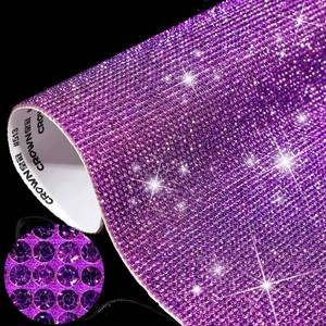 lot 14257 image: Outus 12000 Pcs Self-Adhesive Rhinestone Sheet 9.4x7.9 Inch Glitter Crystal Gem Stickers for Car Phone DIY Craft Bling High-Density Bling Decals for Women DIY Clothing Decor(Violet)