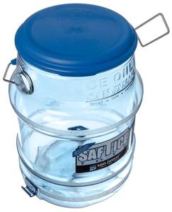 lot 14274 image: San Jamar-SI6500 Saf-T-Ice Commercial Ice Tote Snap-Tight Lid - Blue, 1 Count (Pack of 1)