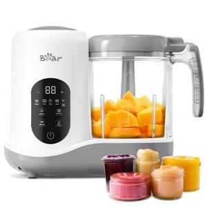 lot 19985 image: BEAR 2024 Baby Food Maker, One-Step and Easy to Use, Smart Touchscreen, White
