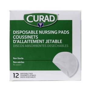 lot 19996 image: Curad Disposable Nursing Pads for Breastfeeding, Adhesive Strip (Case of 288)
