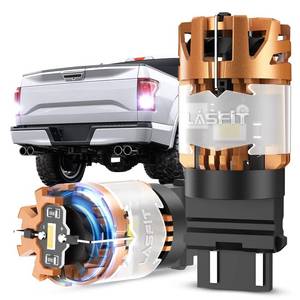 lot 20115 image: LASFIT D2 3157 LED Bulbs Reverse Light, 3057 3156 4157 Back Up Lights Built in Resistor, Anti Hyper Flash Canbus DRL Turn Signal Parking Lights, No Load Resistor Need, 6000K Xenon White, Packe of 2