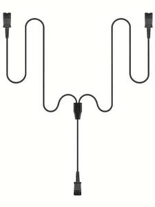 lot 20338 image: Y Training Cable to QD Headset for Plantronics Quick Disconnect Headsets