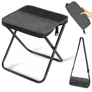 lot 20350 image: Wind Tour Outdoor Backpack Folding Stool, Pencil Case Stool, Portable Lightweight Camping Gear, Sports Folding Chair, Handbag StoolCrossbody Bag Stool  Black