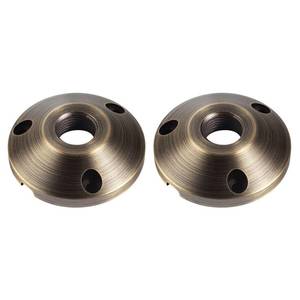 lot 20354 image: Makergroup Sturdy Cast Brass Landscape Lighting Mounting Base, Outdoor Light Mounting Plate, Surface Mounting Plate, Low Voltage Landscape Lighting Accessories Antique Bronze 2pcs