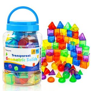 lot 20365 image: Odoorgames 60 Pieces 3D Shapes for Teaching, Light Table Manipulatives