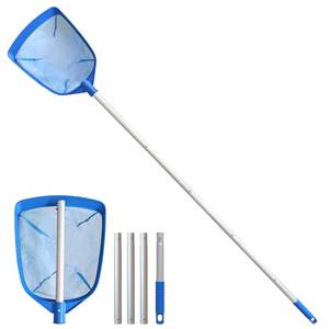 lot 20370 image: Poolvio Swimming Pool Leaf Skimmer Net, with 5 Sections Telescopic Aluminum Pole and Nylon Medium Fine Mesh Pool Net, Pool Cleaning Tool for Removing Leaves and Debris
