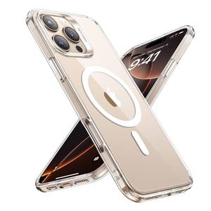 lot 20388 image: ESR for iPhone 16 Pro Max Case, Compatible with MagSafe, Shockproof Military-Grade Protection, Magnetic Phone Case for iPhone 16 Pro Max, Classic Hybrid Case (HaloLock), Clear