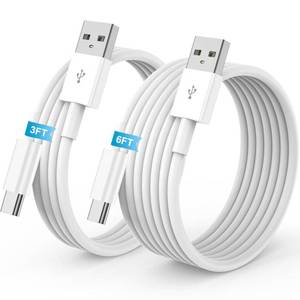 lot 20391 image: USB A to USB C Cable, Car Carplay Cable for iPhone 17 Charger Cord 2-Pack