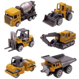 lot 20393 image: Kids Diecast Construction Vehicles Metal Engineering Cars Set Toys Play Trucks for Boys Age 3 4 Birthday Party Supplies Cake Topper (Pack of 6)