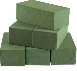 lot 1520 image: Floral Foam Blocks, Green Florist Flower Foam, 6 Pcs