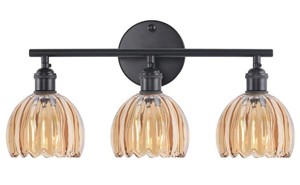 lot 1521 image: TALOYA Vanity Lights 3-Bulb Bathroom Wall Fixture