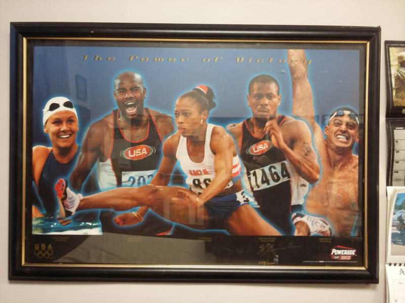 lot 4049 image: Signed Framed Print of the 2000 Olympic Medalists