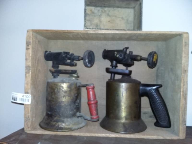 lot 4100 image: Pair of Vintage Blow Torches