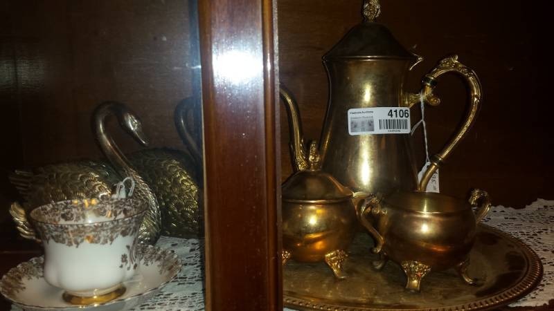 lot 4106 image: Royal Albert Cup & Saucer and GoldPlated Coffee Service