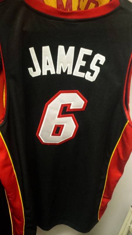 lot 4169 image: James #6 Heat Sz 50 Basketball Jersey by adidas