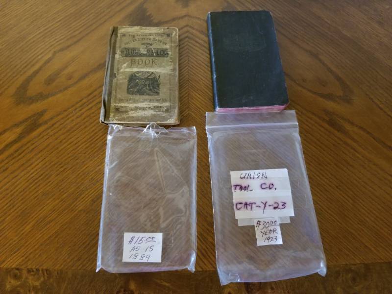 lot 3164 image: Union Tool Company Book and Scribners Lumber & Log Book 1882
