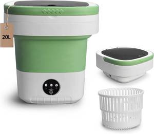 lot 1586 image: Portable Washing Machine, 20L Foldable Mini Washer and Dryer with 3 Modes Deep Cleaning, Upgraded Collapsible Laundry for Hotel, Apartment, Home and Travel