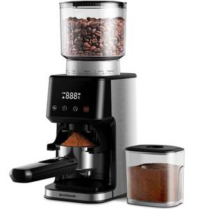lot 1640 image: SHARDOR Conical Burr Espresso Coffee Grinder Electric with Precision Timer 2.0, Touchscreen Adjustable Burr Mill with 51 Precise Settings for Home Use, Anti-static, Stainless Steel