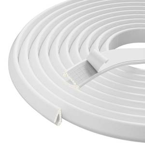 lot 2263 image: V Shape Thin Foam Weather Stripping Door Frame Seal Strip 19.7FT White