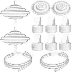 lot 2270 image: PumpMom-us Breast Pump Parts for Spectra, Replace Duckbill Valves Tubes Backflow Protector Membrane for Spectra S1 S2 9 Plus Breastpumps