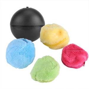 lot 2271 image: Ball Toy, Mini Cute Automatic Rolling Floor Robot Sweeping Ball, Electric Cleaner with 4pcs Colorful Covers Set