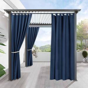 lot 2298 image: RYB HOME Outdoor Curtains for Patio Waterproof Block Sunlight Privacy