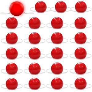 lot 2313 image: Haull 24 Pcs Bulk Red Clown Noses for Adult Light up Clown Nose Circus Blinking Decor Carnival Costume Accessories Cosplay Party Supplies