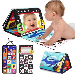 lot 2344 image: URMYWO Tummy Time Mirror Toys, High Contrast Baby Toys for Newborn