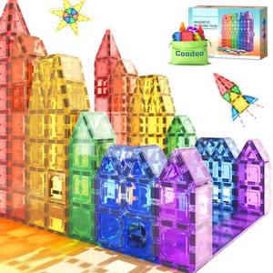 lot 2361 image: Coodoo Magnetic Tiles Kids Toys STEM Magnet Toy for Toddler Magnetic Blocks Building Preschool Learning Sensory Montessori Toys for 3 Year Old Boys and Girls, Safe Creativity Toddler Kids Toy 40PCS