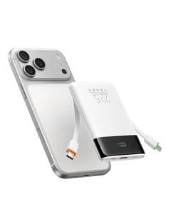 lot 2374 image: VEGER 10000mAh 22.5W Fast Charging Portable Charger with Built-in Cables