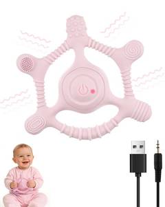 lot 2388 image: Sensory Chew Necklaces Vibrating teether for Kids - Chewelry Chew Toys for Autism, ADHD and Sensory Needs, BPA-Free Teething Relief and Anxiety Fidget (Pink)