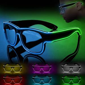 lot 2404 image: Ainiv Light Up Glasses 3 Flash Modes LED Luminous Glasses, Blue and Green