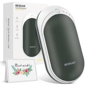 lot 2412 image: BESKAR Rechargeable Hand Warmer, 5200mAh Electric Hand Heater