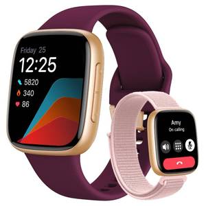 lot 2414 image: Smart Watch for Women, 1.85in AMOLED Always-On Display Screen Smartwatch for iPhone and Android, 3ATM Waterproof Fitness Tracker with Bluetooth Call, Heart RateSleepSpO2 Monitor, 120 Sport Modes