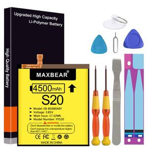 lot 2415 image: Galaxy S20 Ultra Battery, (Upgraded) MAXBEAR 5500mAh 3.85V Li-Polymer Replacement Battery EB-BG988ABY for Samsung Galaxy S20 Ultra 5G SM-G988 G988B with Repair Tool Kit
