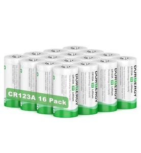 lot 2419 image: DURNERGY CR123A 3V Lithium Batteries 16 Pack, CR17345 Camera Battery