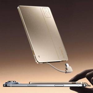 lot 2422 image: LISEN USB C Power Bank, 5000mAh 0.2-Inch Slim Fast Charger, Built-in Cable