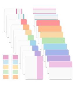 lot 2424 image: Mr. Pen- Sticky Index Tabs, 500 pcs, 21 Sets, Pastel
