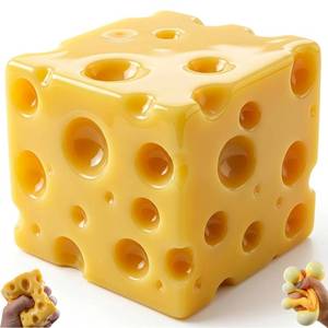 lot 2425 image: Cheese Squishy Fidget, Slow-Rising Office Desk Decor Gift