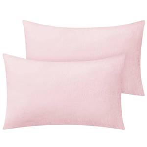 lot 2434 image: BEDELITE Flannel King Size Pillow Cases Set of 2, Pink, 20x36 Inches