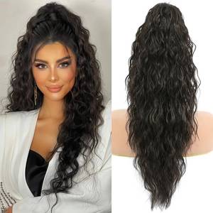 lot 2435 image: Ponytail Extension 22 Inch Claw Curly Pony Tails Hair Extensions for Women