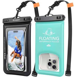 lot 2436 image: Waterproof Phone Pouch Floating 2 Pack, IP68 Waterproof Phone Case with Lanyard for iPhone 17 16 15 Pro Max, Galaxy S26 Ultra, Touch Screen, Cell Phone Dry Bag for Beach Cruise Essentials, Up to 8.5in