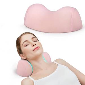 lot 2464 image: ComfortLife Small Neck Stretcher Pillow for Pain Relief, Medium Soft Cervical Traction Device Neck Mild Support Pillow Foam Cervical Neck Pillow for Tension Muscle Relax Relief (Pink)